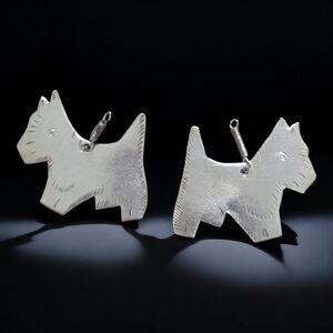 ⛓️New Vintage⛓️10 Pairs of Maharani Tribal Scottie Dog Charms